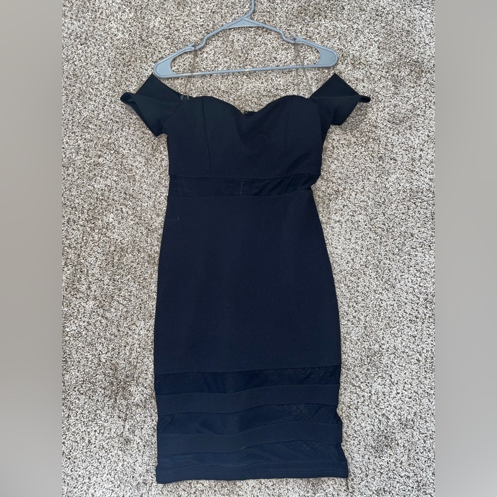 J for Justify Black Strapless Dress